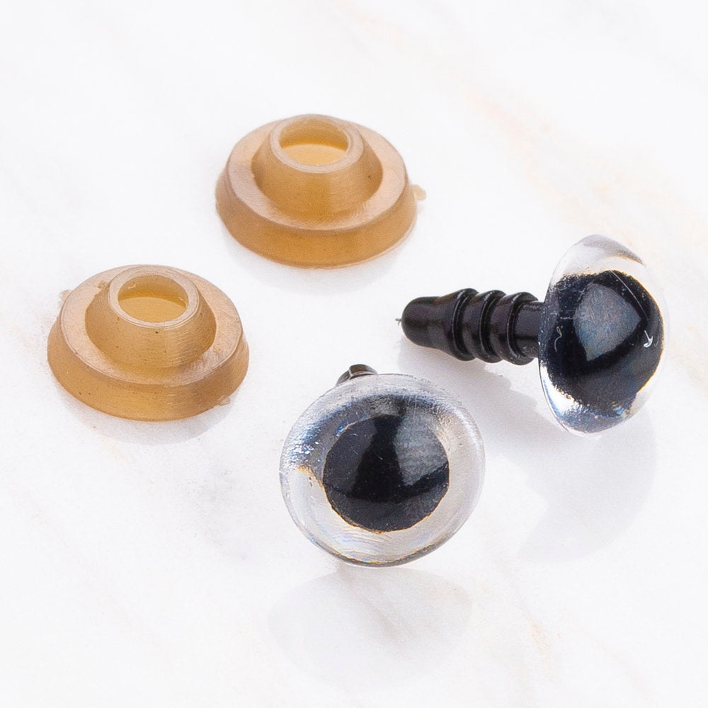 Loren 9 mm Şeffaf 5 Çift Amigurumi Göz